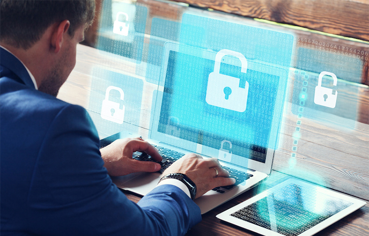 A man working on a computer