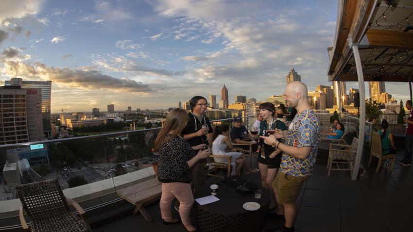 people on rooftop