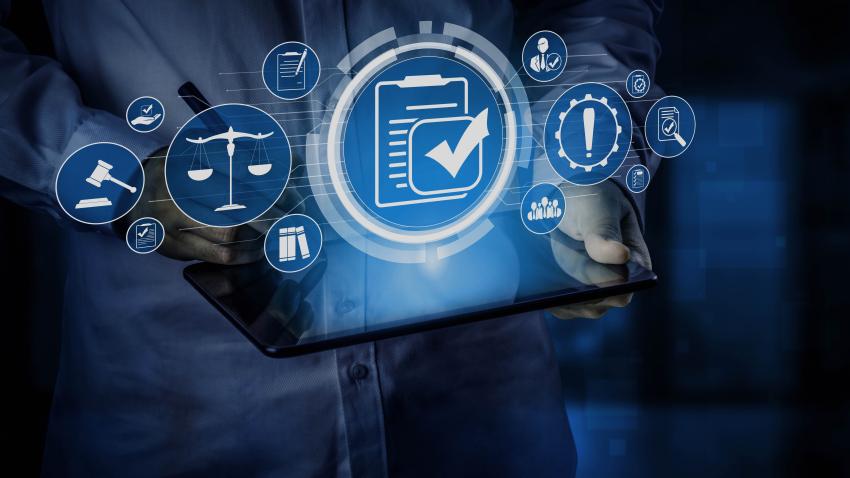 man holding tablet
