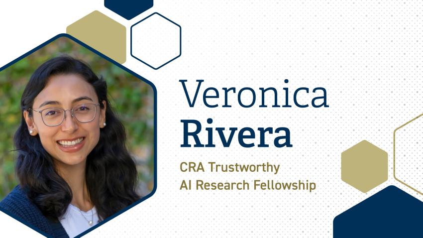 A graphic of CRA Fellow Veronica Rivera