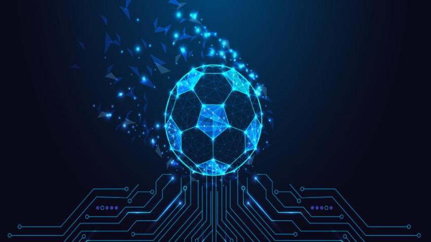 A cyber soccer ball