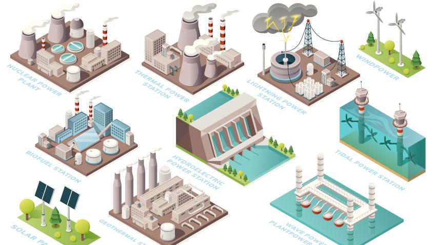 A collection of utility plants